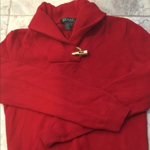 Red Ralph Lauren sweater size large